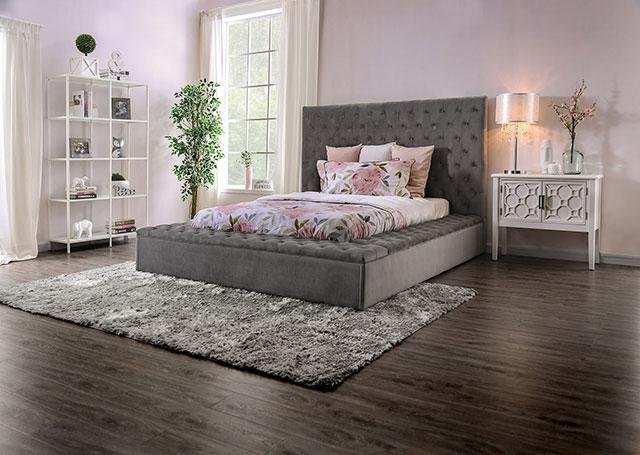 GOLATI E.King Bed, Gray