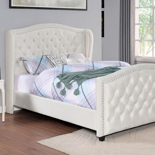 KERRAN Queen Bed, Ivory image