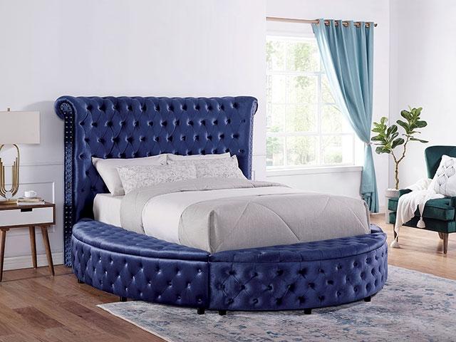 SANSOM E.King Bed, Blue