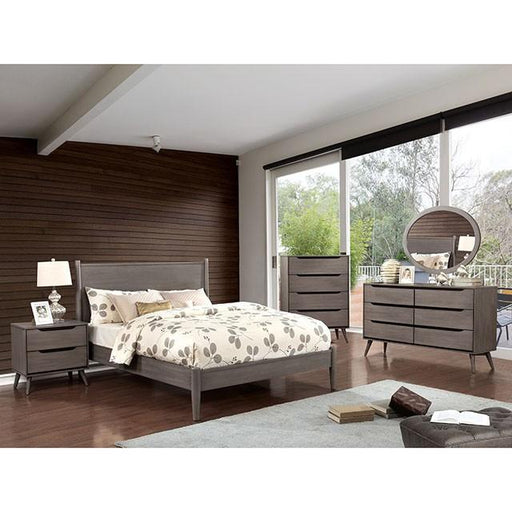 LENNART I Gray & Oak Full Twin Bed - Maxx Save 