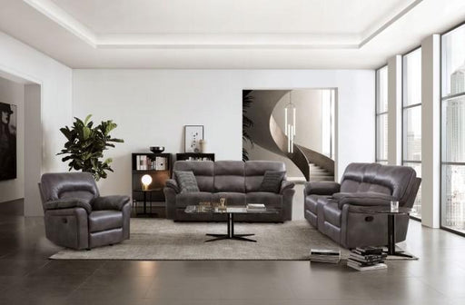 JOSIAS Loveseat, Dark Gray Leatherette - Maxx Save 