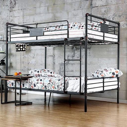 Olga I Antique Black Full/Full Bunk Bed - Maxx Save 
