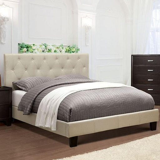 LEEROY Queen & Twin Bed Ivory & Gray - Maxx Save 