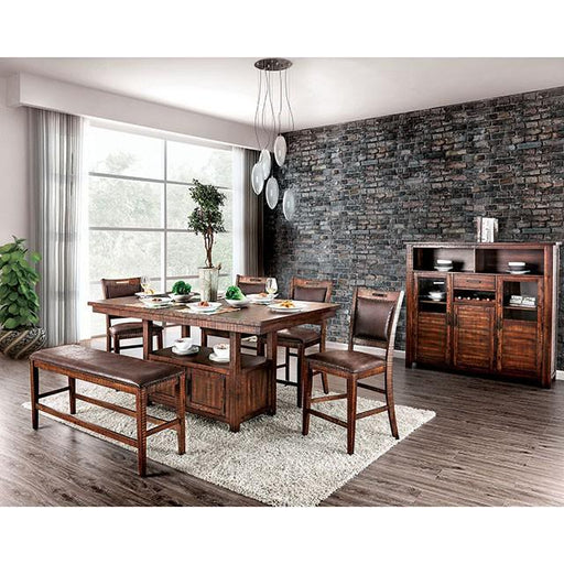 Wichita 6 Pc Counter Ht Table Set with Bench - Maxx Save 