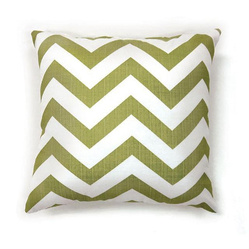 ZOE 22" X 22" Pillow, Green Chevron (2/CTN) - Maxx Save 