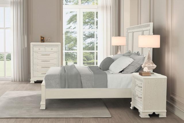 Stella Mia E.King & Queen Bed White & White - Maxx Save 