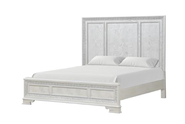 Stella Mia E.King & Queen Bed White & White - Maxx Save 