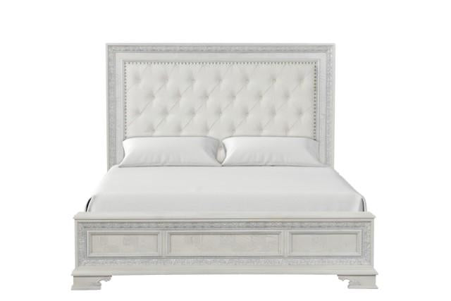 Stella Mia E.King & Queen Bed White & White - Maxx Save 