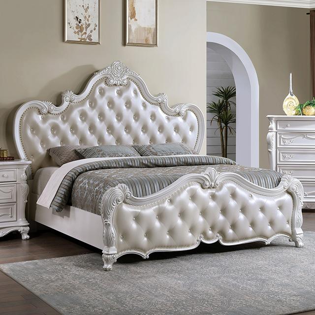 Ventresca 4 & 5 Piece Queen Bedroom Set White & Chrome - Maxx Save 