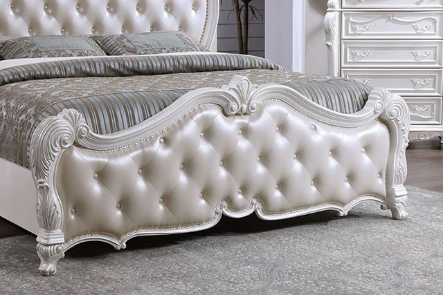 Ventresca 4 & 5 Piece Queen Bedroom Set White & Chrome - Maxx Save 