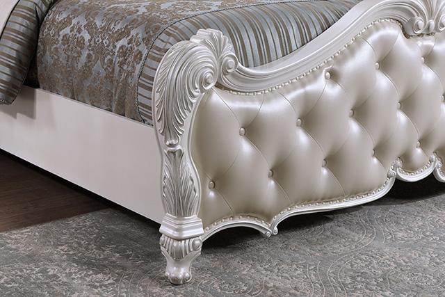 Ventresca 4 & 5 Piece Queen Bedroom Set White & Chrome - Maxx Save 