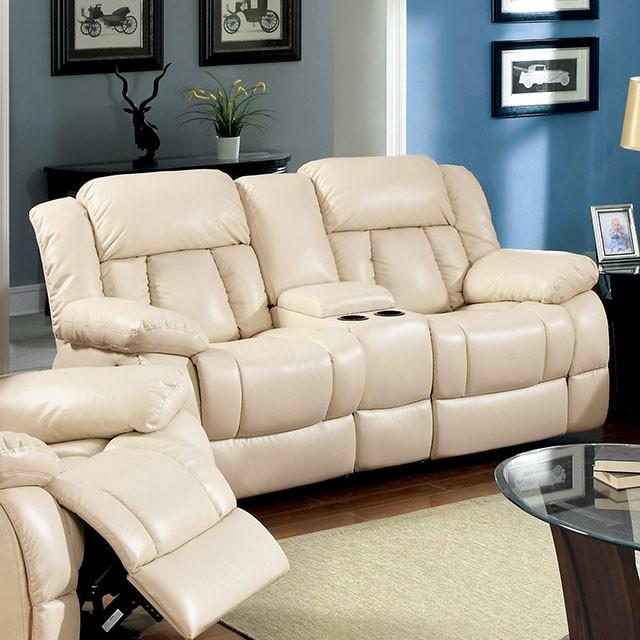 Barbado Ivory Love Seat w/ 2 Recliners image