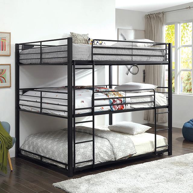 Olga I Antique Black Full/Full Bunk Bed - Maxx Save 