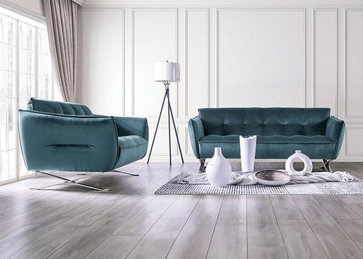 Civellutino Loveseat Teal - Maxx Save 