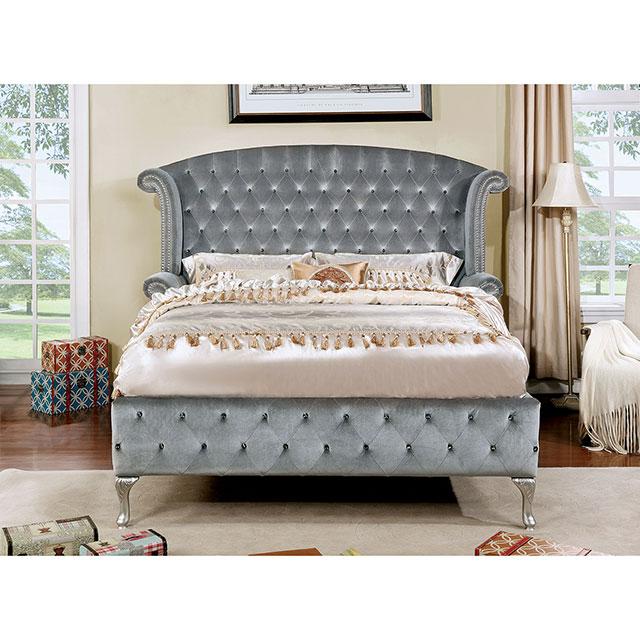 Alzir Gray & Black Queen & E.King Bed - Maxx Save 