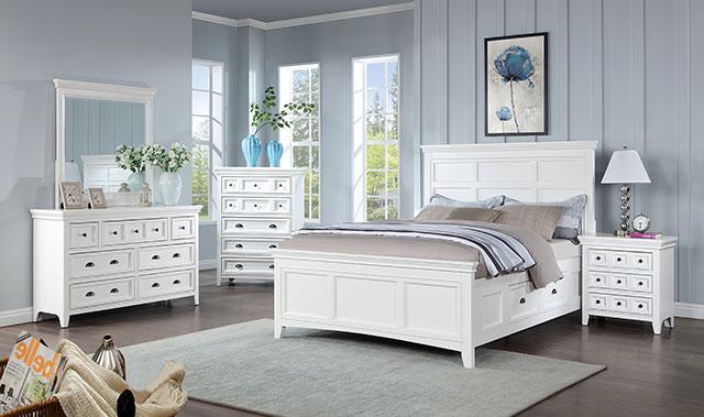 CASTILE Night Stand w/ USB, White - Maxx Save 