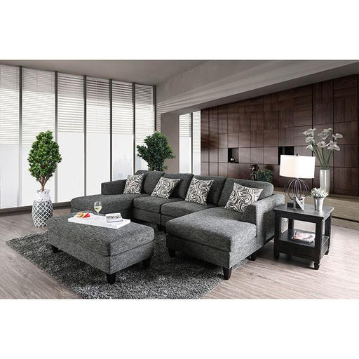 Lowry Gray Sectional w/ Ottoman - Maxx Save 
