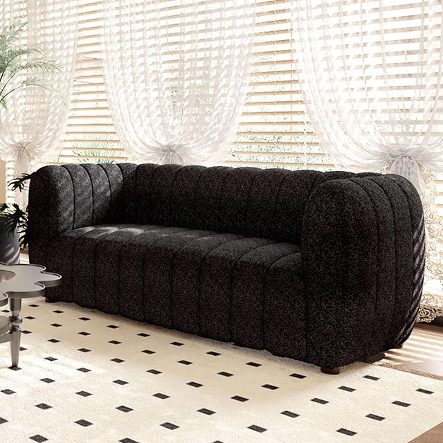 AVERSA Loveseat, Black, Gray, & White - Maxx Save 