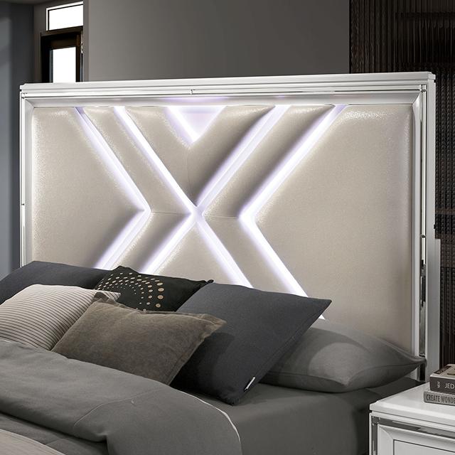 Emmeline 4 & 5 Piece Queen Bedroom Set Gray & White - Maxx Save 