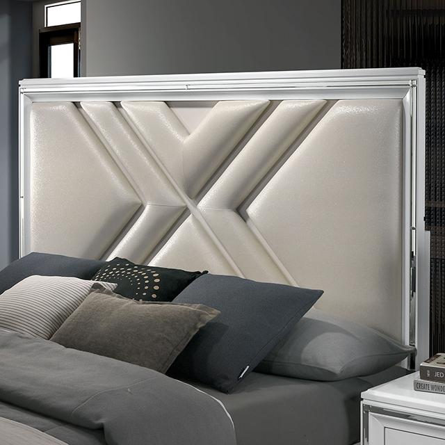 Emmeline 4 & 5 Piece Queen Bedroom Set Gray & White - Maxx Save 