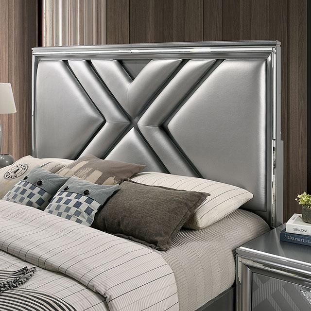 Emmeline 4 & 5 Piece Queen Bedroom Set Gray & White - Maxx Save 