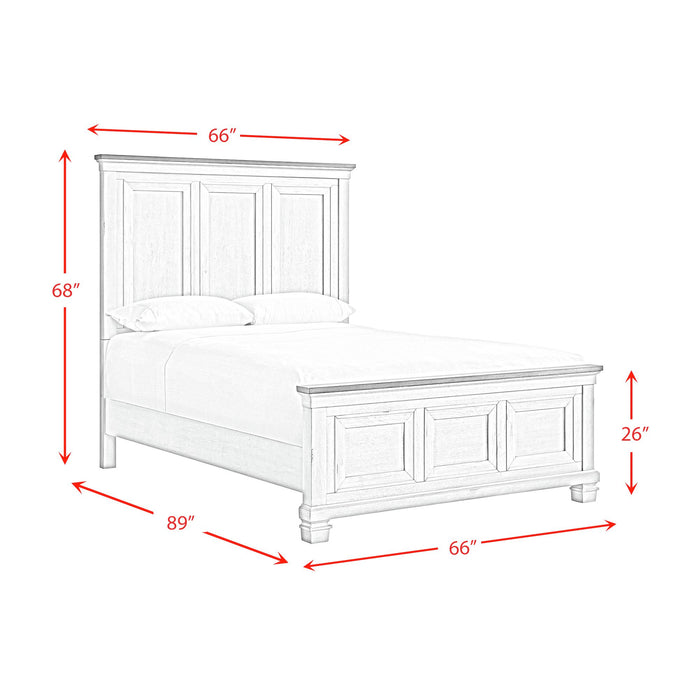 Farmington Panel Bedroom Set in Medium Brown and Washed Stone - Maxx Save 