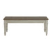 Farmington Storage Dining Bench in Medium Brown and Washed Stone - Maxx Save 