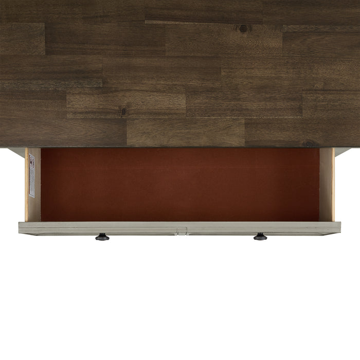 Farmington Panel Bedroom Set in Medium Brown and Washed Stone - Maxx Save 