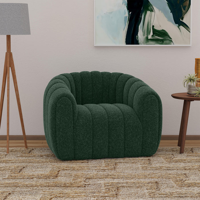 Flamingo Swivel Chair in Ching Hunter Green