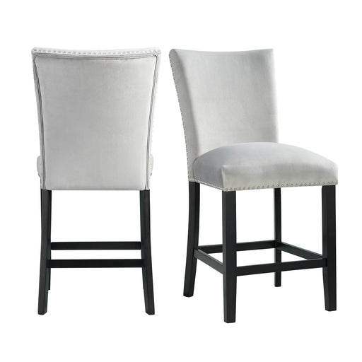 Francesca Counter Dining Gray Counter Velvet Side Chair (2 Per Pack) - Maxx Save 