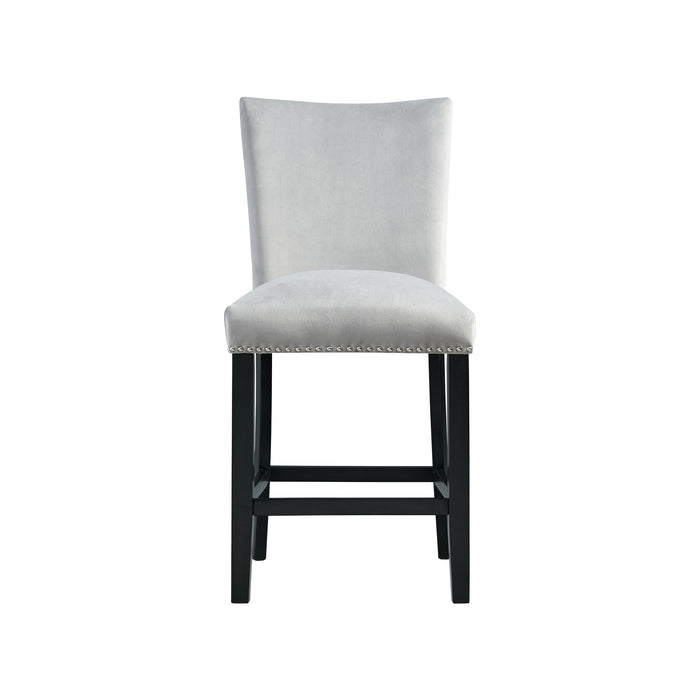 Francesca Counter Dining Gray Counter Velvet Side Chair (2 Per Pack)