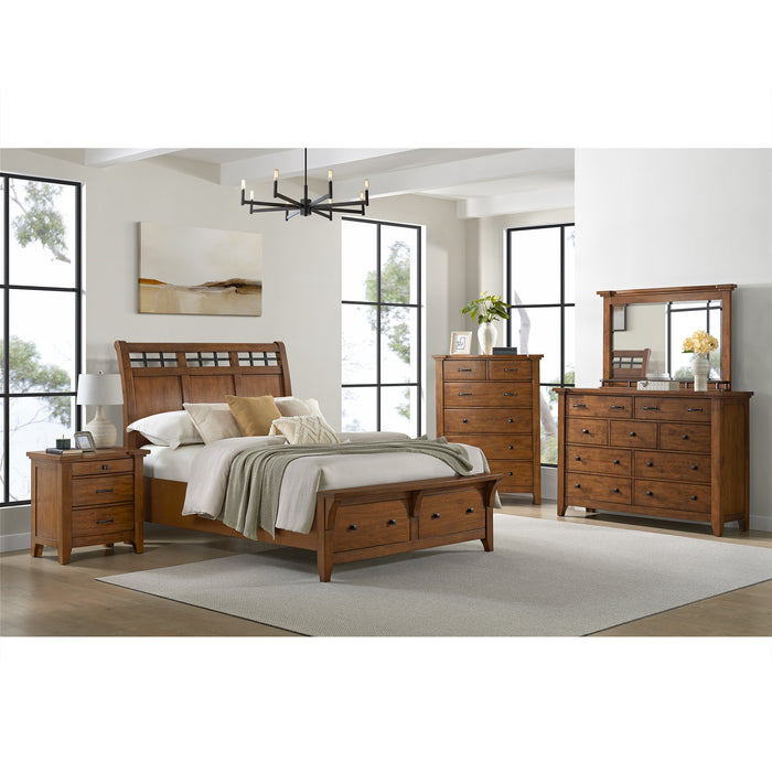 Gage 6-Drawer Chest in Chestnut - Maxx Save 
