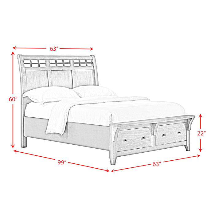 Gage Sleigh Storage Bedroom Set - Maxx Save 