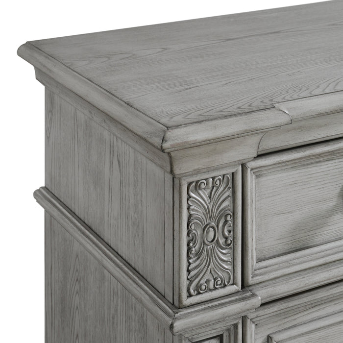 Glenmore 8-Drawer Dresser in Aged Grey - Maxx Save 