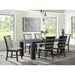 Grady 7PC Dining Set in Black-Table & Six Slat Back Chairs - Maxx Save 