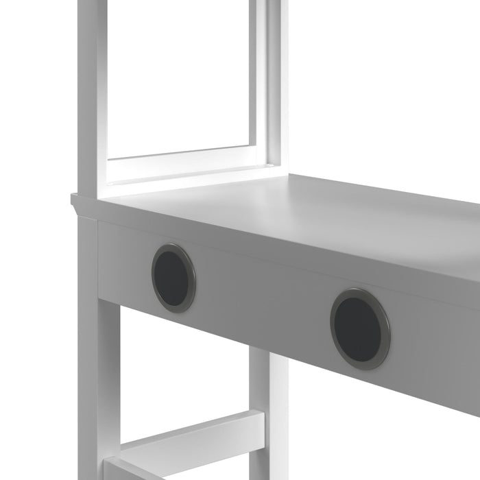 Hampton Kids Loft with Ladder and Desk with Speaker Bedroom Set - Maxx Save 