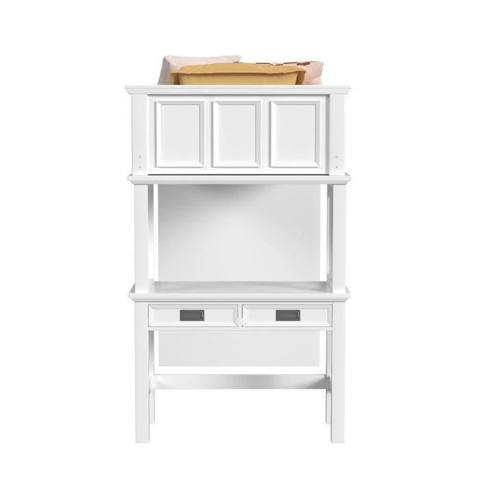 Hampton Kids Loft with Staircase and Desk with Speaker Bedroom Set