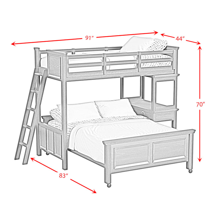 Hampton Kids Over Loft with Ladder and Desk with Speaker - Maxx Save 