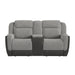 Hornet Motion Glider Loveseat with Console in Rancho Grey - Maxx Save 