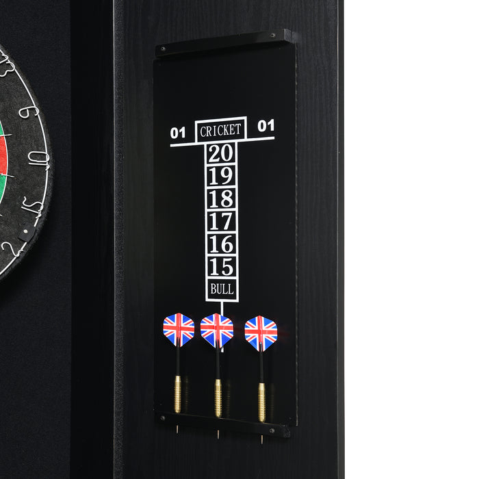 Hurricanes Dartboard Cabinet with Speaker and LED in Black (3A Packing) - Maxx Save 