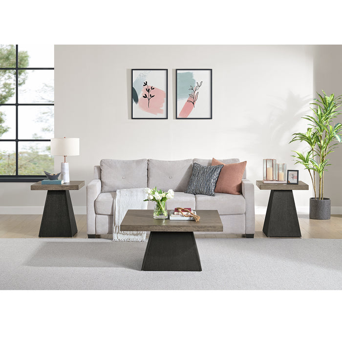 Jemma End Table in Grey and Dark Espresso - Maxx Save 
