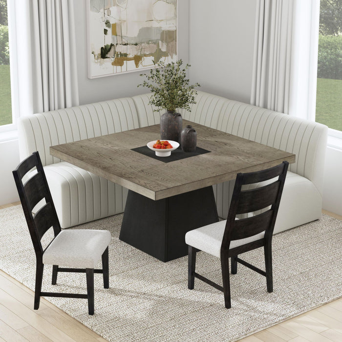 Jemma Upholstered Corner Chair in Beige Linen