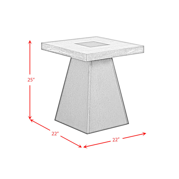 Jemma End Table in Grey and Dark Espresso - Maxx Save 
