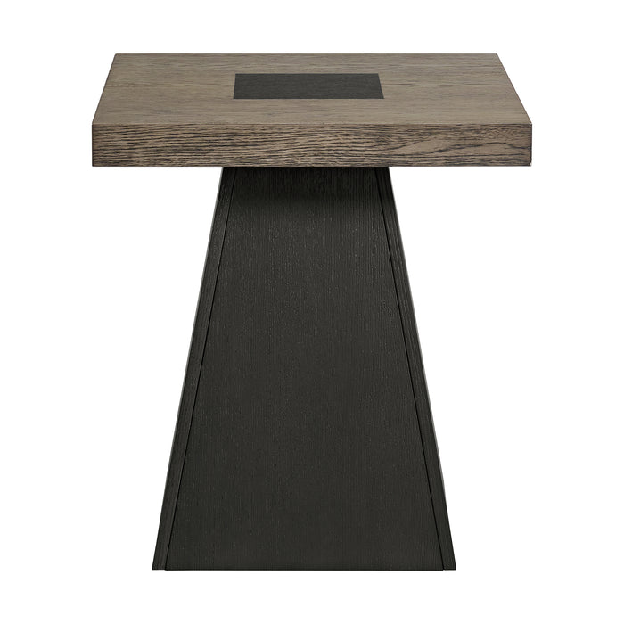 Jemma End Table in Grey and Dark Espresso - Maxx Save 