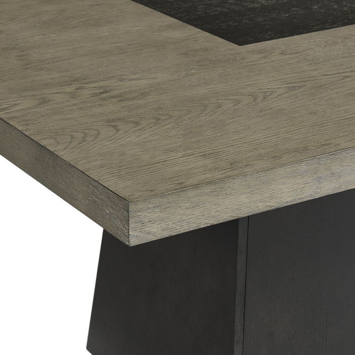 Jemma 3PC Occasional Table Set in Grey and Dark Espresso-Coffee Table & TwoEnd Table