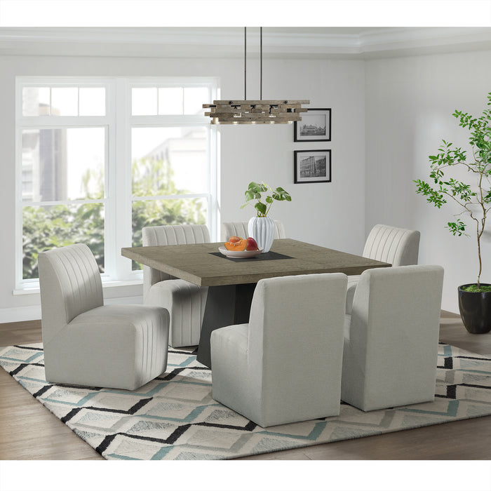 Jemma Upholstered Side Chair in Beige Linen (2 Per Carton)