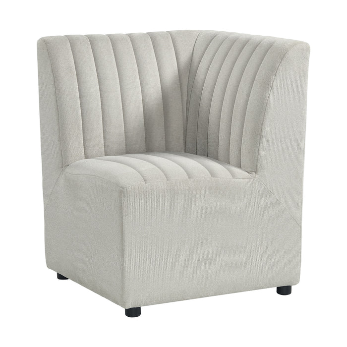 Jemma Upholstered Corner Chair in Beige Linen