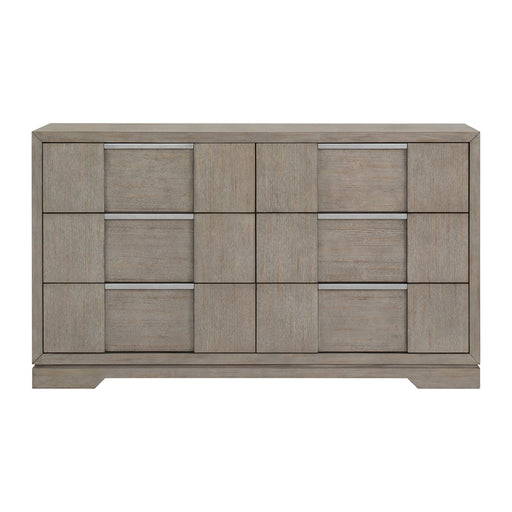 Kelis 6-Drawer Dresser in Grey - Maxx Save 