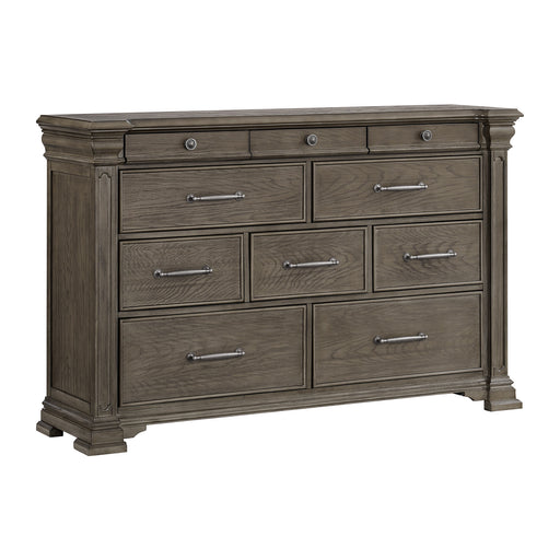 Kings Court 10-Drawer Dresser in Grey - Maxx Save 
