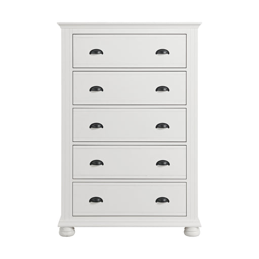 Kona 5-Drawer Chest in White - Maxx Save 